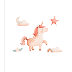 PANNELLO ASCIUGAMANI UNICORNS COTONE