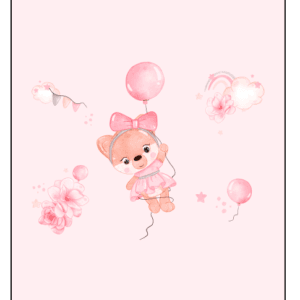 SET SACCHETTA TEDDY PINK ( cotone o waterproof )