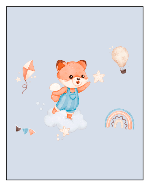 SET SACCHETTA AMICI DELLE STELLE ( cotone o waterproof )