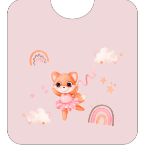 PANNELLO BAVAGLINO ANIMALETTE GINNASTE ROSA COTONE