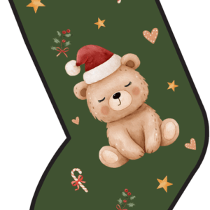 PREORDINE PANNELLO CALZA TEDDY CHRISTMAS Verde (Grafica Esclusiva)