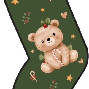 PREORDINE PANNELLO CALZA TEDDY CHRISTMAS 2 Verde (Grafica Esclusiva)