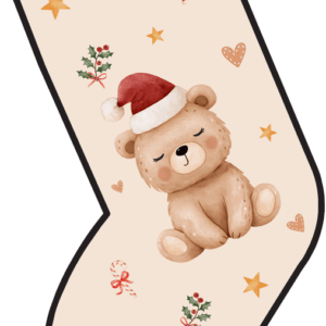PREORDINE PANNELLO CALZA TEDDY CHRISTMAS BEIGE (Grafica Esclusiva)