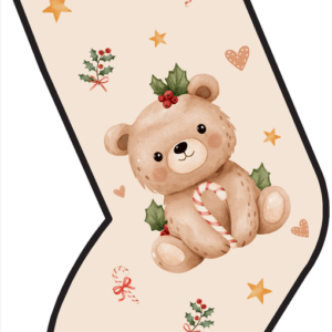 PREORDINE PANNELLO CALZA TEDDY CHRISTMAS 2 BEIGE (Grafica Esclusiva)